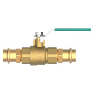Kirchhoff MS-Kugelhahn mit CU-Pressanschluss 22 mm, Messing, grifffarben