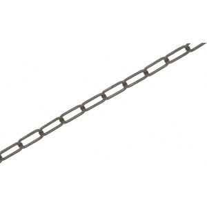 Schwarze Zierkette Vierkant, 3x3 mm, als Meterware für Dekorationen.