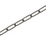 Schwarze Zierkette Vierkant, 3x3 mm, als Meterware für Dekorationen.