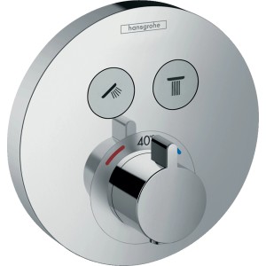Hansgrohe ShowerSelect S Unterputz Thermostat in Chrom für 2 Verbraucher.