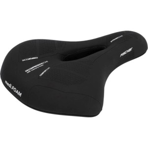 Schwarzer Fischer Fahrradsattel MTB mit Memory Foam für hohen Komfort.