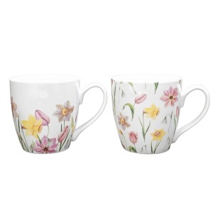 Boltze Jumbobecher Tulip 2-fach Sortiert 10 cm x 10 cm x 14 cm Creme