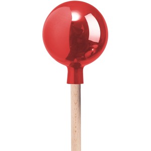 Windhager Rosenkugel, rot, 12 cm. Gartendeko, verspiegelt und auf Holzstab.