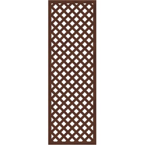 Sichtschutzelement Longlife Riva Diagonalgitter Nussbaum 180 cm x 98 cm