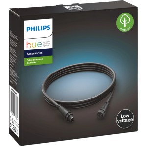 Philips Hue Outdoor Verlängerungskabel, 2,5 m, zur Erweiterung von Hue Außenleuchten.