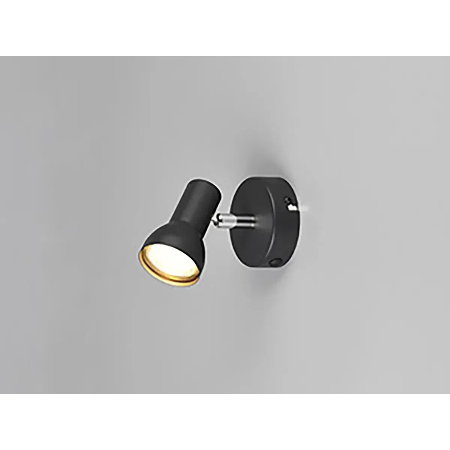 Schwarzer, matter Reality Strahler Cantar für Wand- oder Deckenmontage. Moderner Spot.