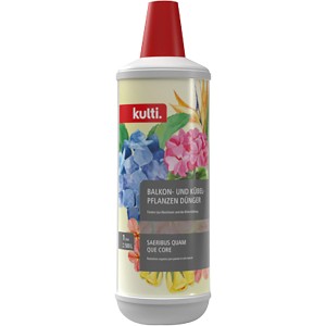 Kulti Balkon- und Kübelpflanzendünger 1 l Flasche für Wachstum und Blütenbildung.