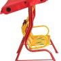 Siena Garden Kinder-Hollywoodschaukel Marie, rot, mit Marienkäfer-Motiv und verstellbarem Dach.
