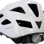 Weißer Fischer Fahrradhelm Urban Lano Gr. L/XL mit Punktmuster und Rücklicht.