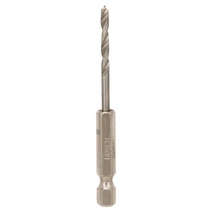 Bosch Holzspiralbohrer Pro Wood HSS, 3 mm, silberfarben, mit Sechskantschaft.