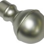 Gardinia Endstück Europa Geo, Ø 19 mm, Silber-Satin. Zubehör für Stilgarnituren.