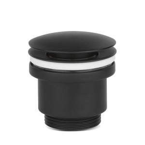 baliv Push-Ventil PV-3420, Auslaufventil in Schwarz-Matt für Waschbecken.