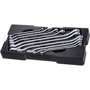 Stanley Doppel-Ringschlüssel-Set, 10-teilig, im schwarzen Modul für Werkstattwagen.