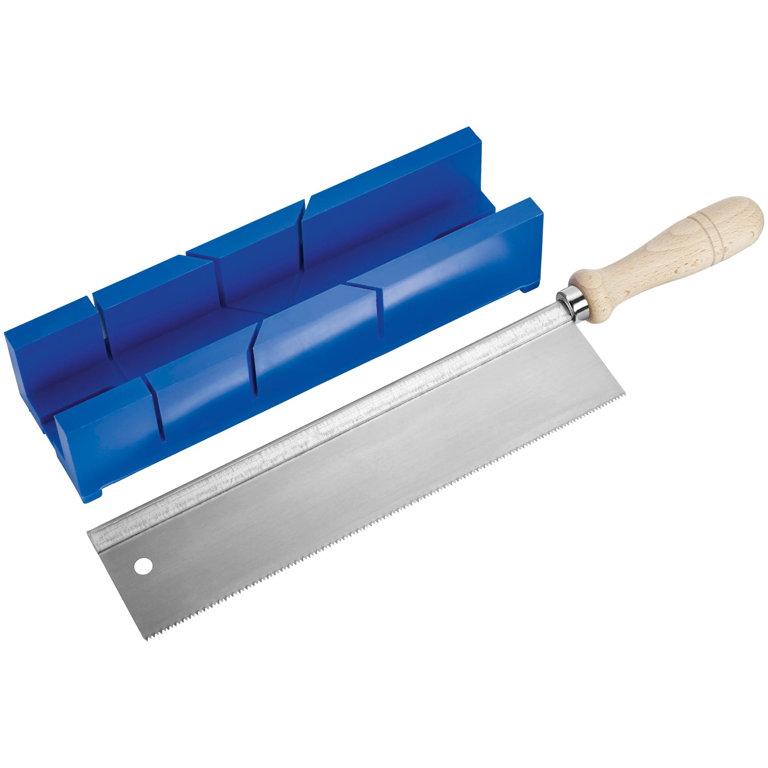 LUX Gehrungsschneid-Set Classic: Feinsäge mit Schneidlade für präzise Schnitte.