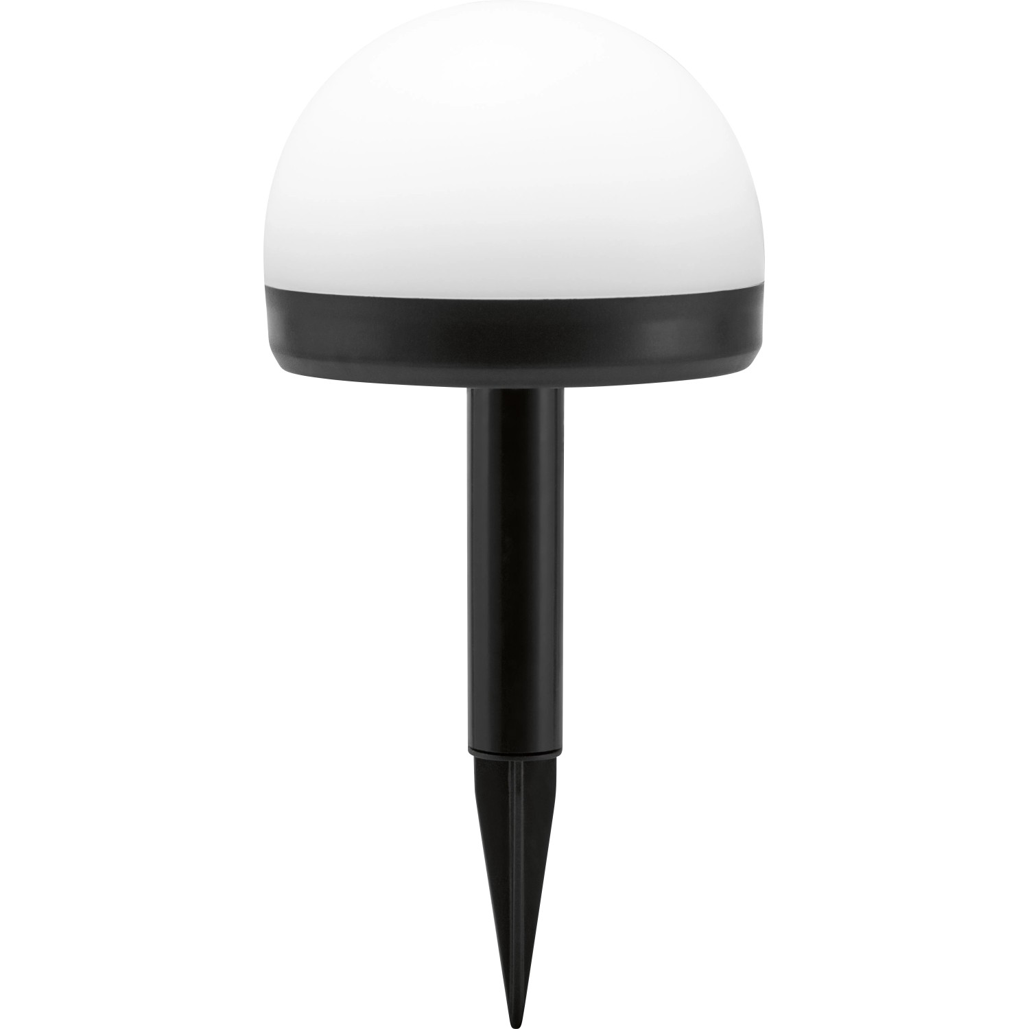 4er-Set LED Solar-Bodenleuchte Sisto, Ø 10cm, mit Erdspieß für Garten und Außenbereich.