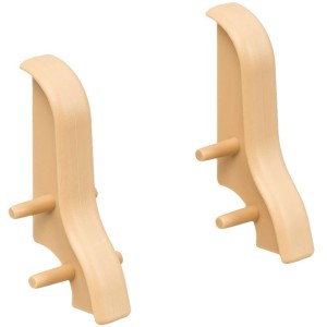 2er Set OBI Zwischenstücke in Ahorn-Optik für Sockelleisten, Zubehör für Laminat & Parkett.