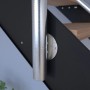 Treppe Kos 14 Stufen Eiche Rustik Natur 107 cm Design-Geländer Schwarz FSC®_6