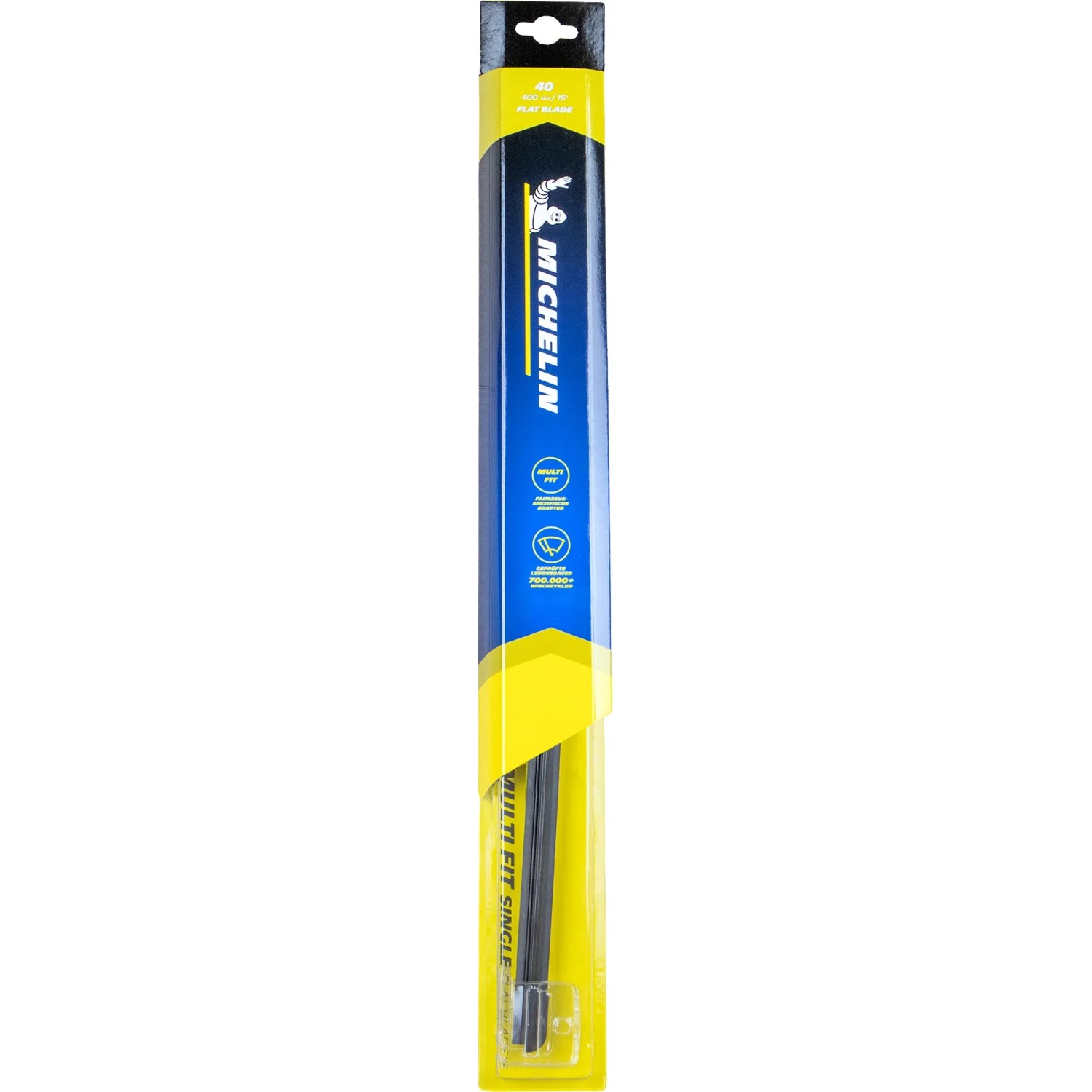 Michelin Scheibenwischer Multi Fit Single 40, 400 mm, Flachbalkenwischer in Verpackung.