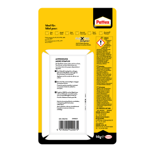 Pattex 100% Repair Alleskleber, 50g, transparent. Universalkleber für Stein, Keramik, Holz, Glas.