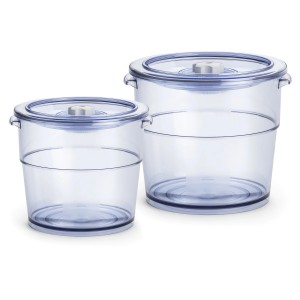 Magic Vac Vakuumierbehälter-Set Executive Line, 2 und 4 Liter, rund, mit Deckel.