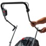 Detailaufnahme: Einhell Akku-Rasenmäher GE-CM 43 Li, Bedienelemente und Handgriff im Fokus.