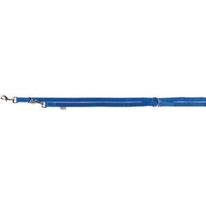 Blaue Jollypaw V-Leine XS-S, 2 m lang, 15 mm breit, aus Nylon, verstellbar.