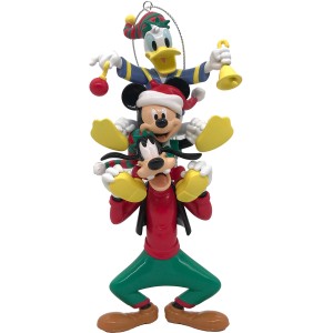 Disney Weihnachtsanhänger: Mickey, Goofy und Donald als 3D Baumbehang.