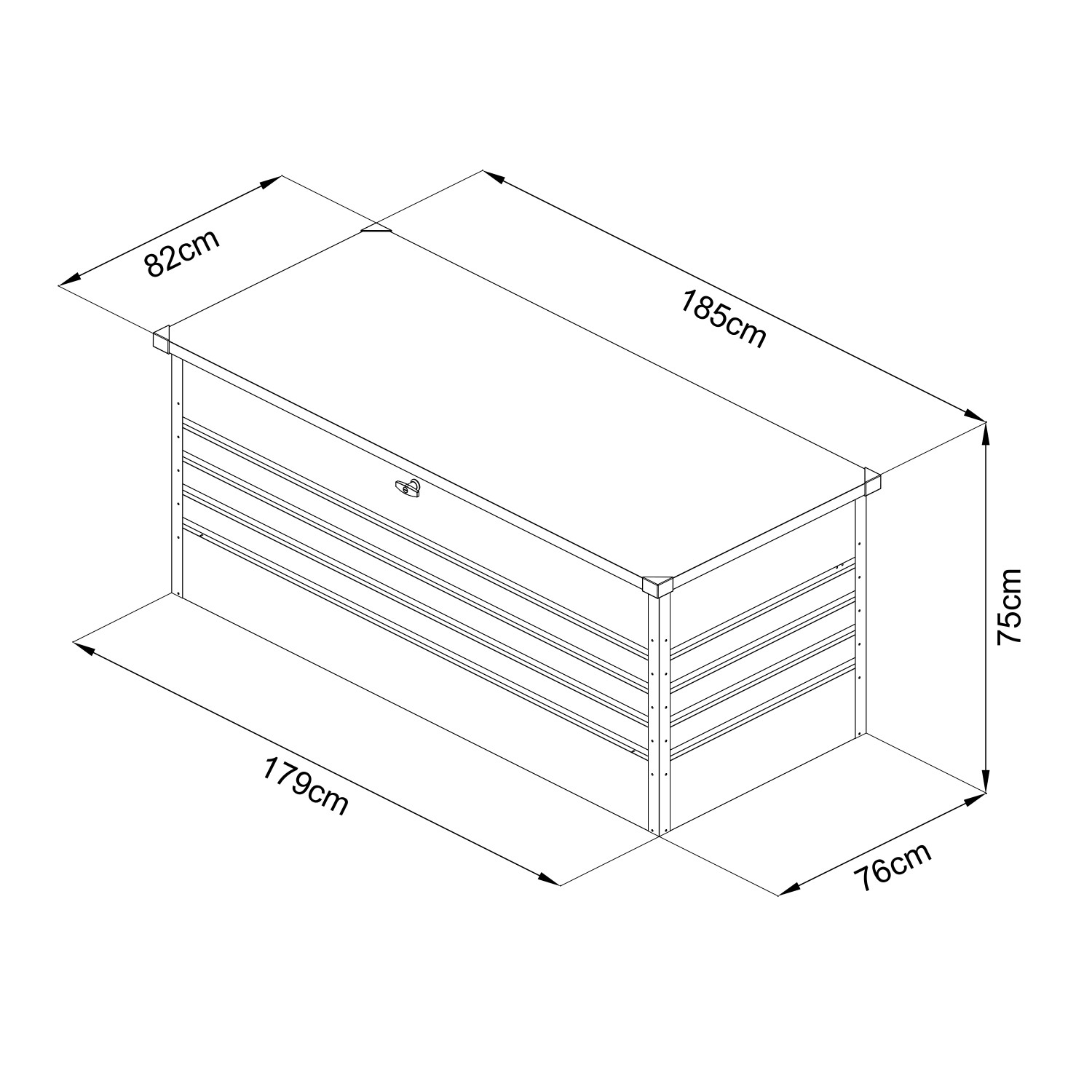 Axi Gartenbox Miles 1000 Metall Anthrazit kaufen bei OBI