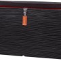 Rechteckiger, schwarzer Capi Pflanzkasten Nature Rib mit Riffelstruktur, 73x39x32 cm.