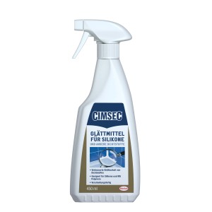 Cimsec Glättmittel für Silikone, 450ml Flasche mit Sprühkopf.