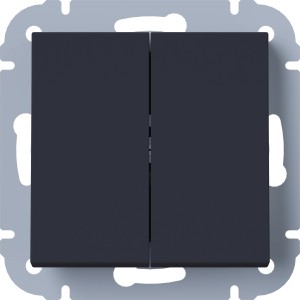 Schwarzer Serienschalter Leonie für die Unterputzmontage.