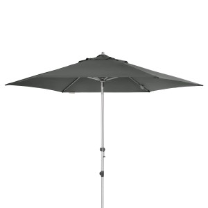 Doppler Marktschirm Expert, Ø 306 cm, Anthrazit, mit Kurbel. Sonnenschirm für Garten und Balkon.