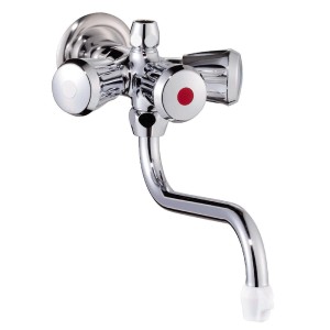 Sanitop-Wingenroth Wandauslaufbatterie für Kochendwassergerät, Chrom.