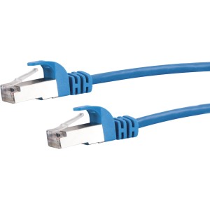 Blaues Schwaiger CAT 6 Netzwerkkabel, 1 m, mit RJ45 Stecker für Computer & Multimedia.