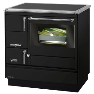 Justus Küchenofen Linz II Stahl Schwarz 7 kW