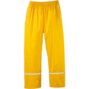 Gelbe Scheibler Regenbundhose Gr. XXL mit Reflektoren für Arbeitskleidung.