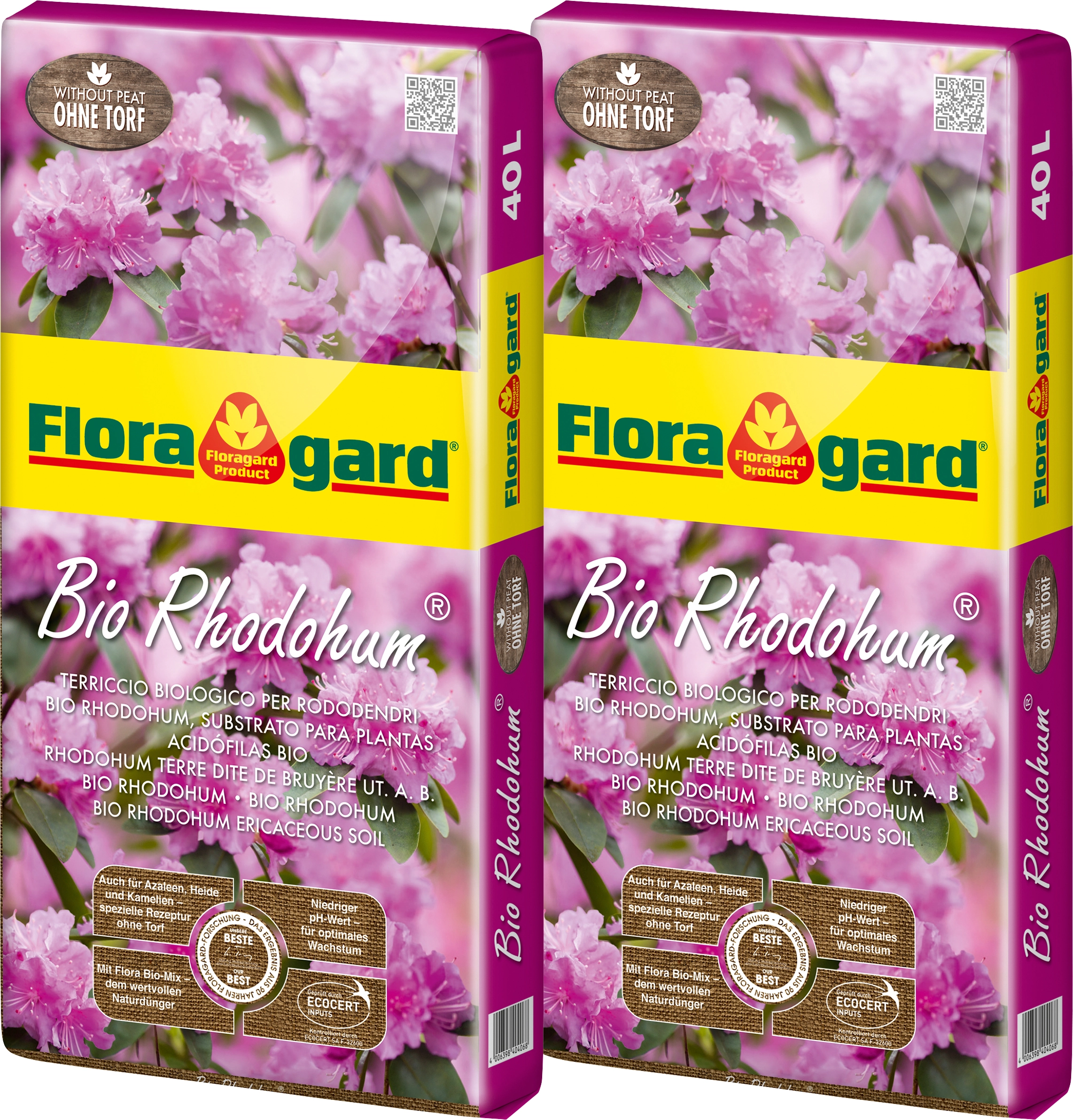 Floragard Bio Rhodohum Rhododendronerde ohne Torf 2 x 40 l kaufen bei OBI