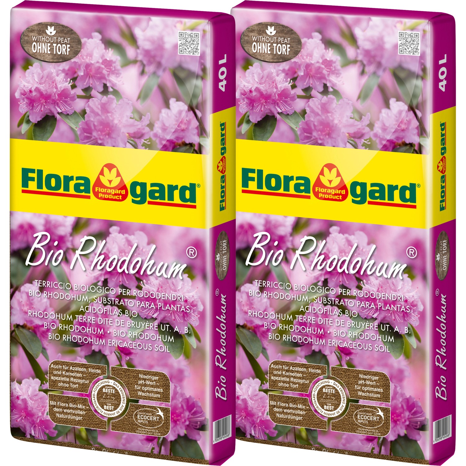 Floragard Bio Rhodohum Rhododendronerde ohne Torf 2 x 40 l kaufen bei OBI
