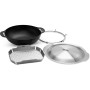 Weber Crafted Wok Set, 5,7 l, schwarz, mit Dünsteinsatz, Deckel und Ring für optimalen Stand.