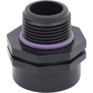 Schwarzer Busching Adapter 30,3 mm x 26,4 mm für Regentonnen Zubehör.