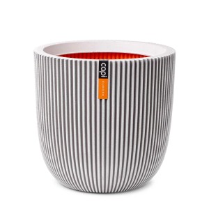 Capi Übertopf "Kugel Groove NL" elegant Elfenbein 43 x 41 cm