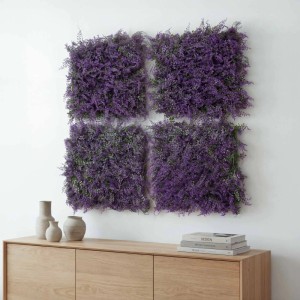 MCW Wandpaneel O95 In-/Outdoor 4x Je 50x50cm Blätter Lila/grün