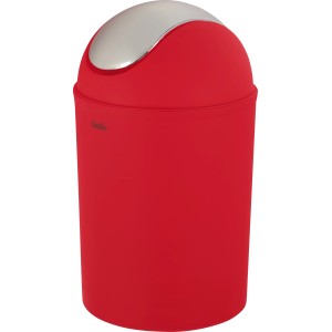 Roter baliv Kosmetikeimer (3 l) mit Schwingdeckel für Bad & WC.
