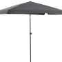 Anthrazitfarbener Balkonschirm Hernando, 210x140 cm, mit Push-Up Funktion.