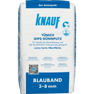 Sack Knauf Blauband Tünich Gips-Dünnputz 3-8 mm, Putz für Innenräume.