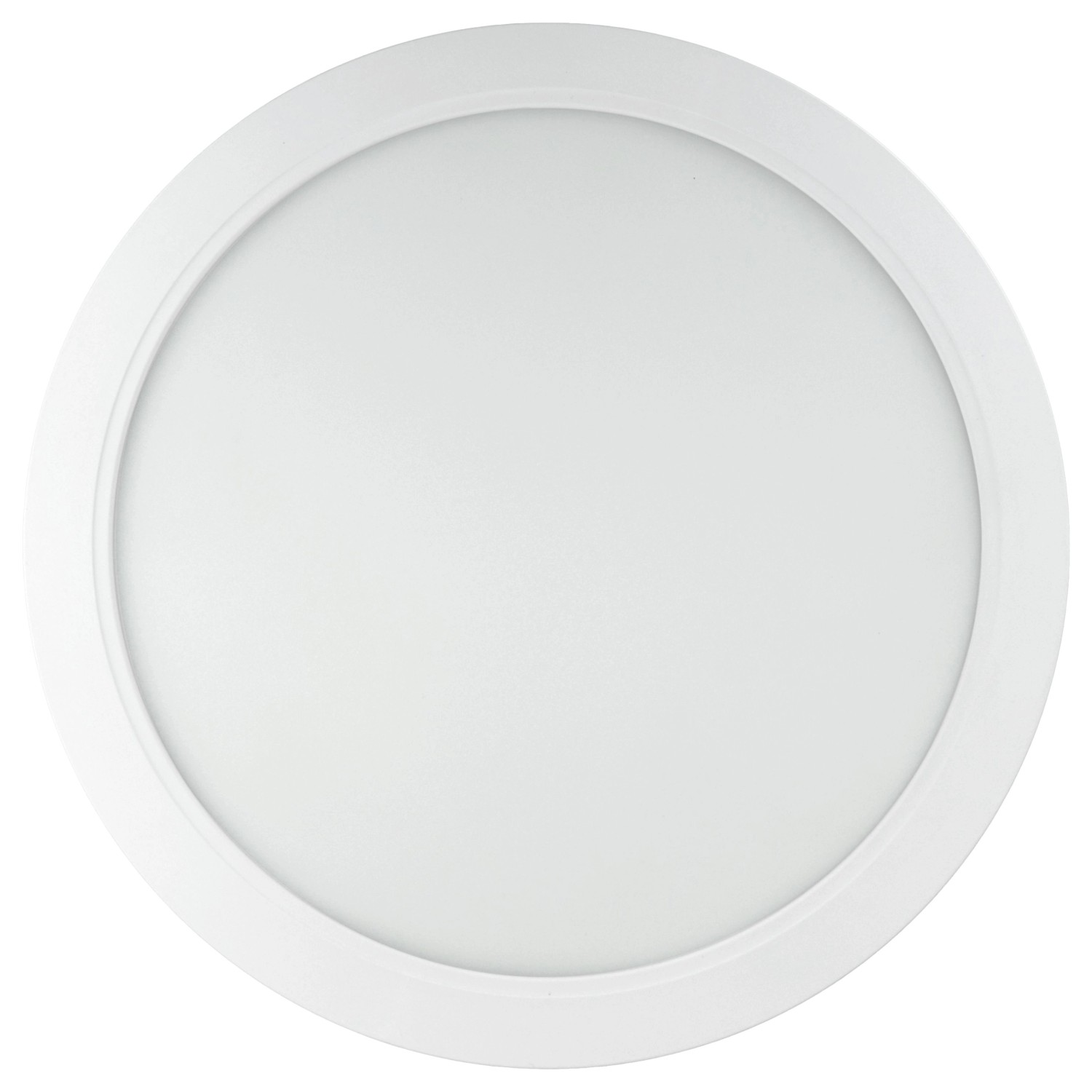 Weißes, rundes E2 Elektro Einbaupanel Style R 300 CCT, 24 W, Ø 30 cm, für Deckenleuchten.