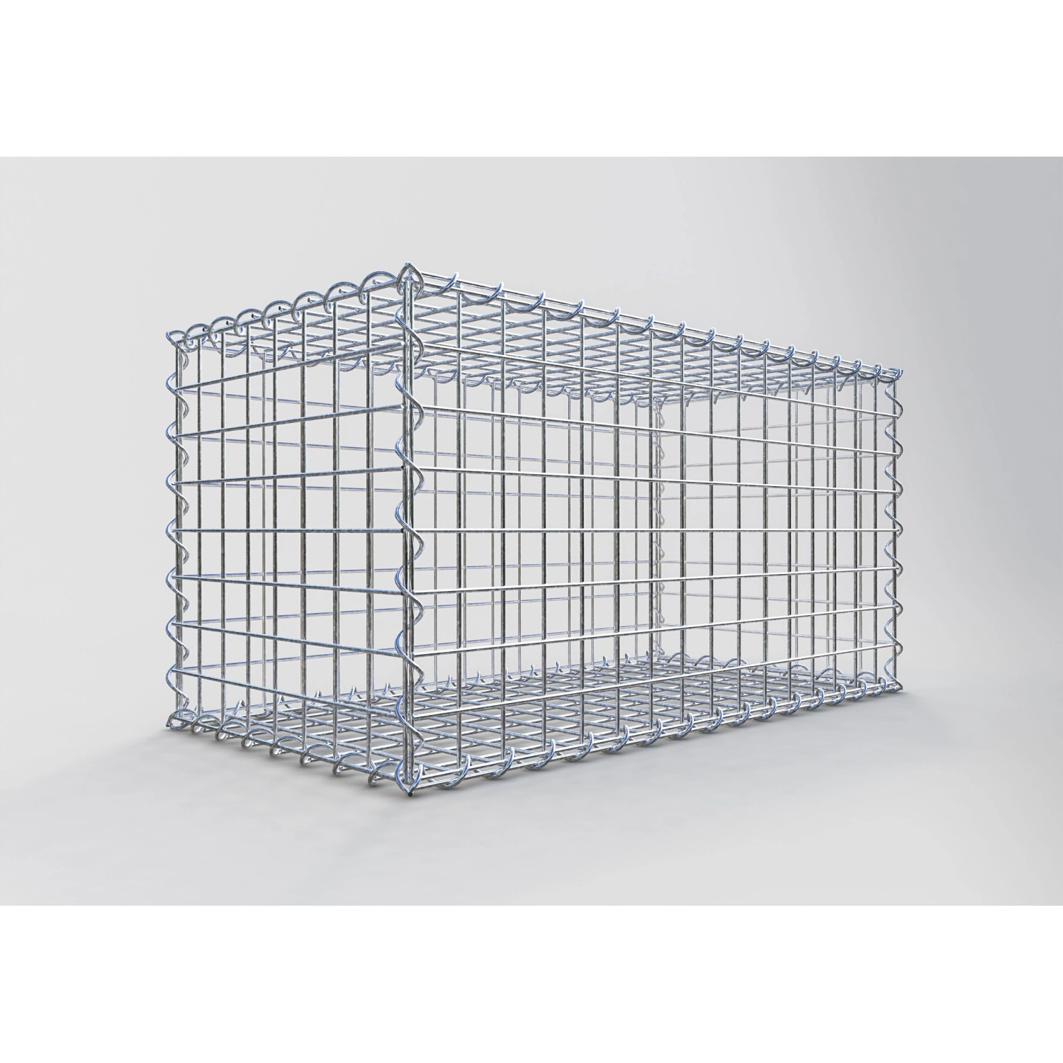 Gabiona Gabionenkorb, 40x80x40 cm, Maschenweite 5x5 cm, Drahtkorb für Einfassungen und Mauersysteme.