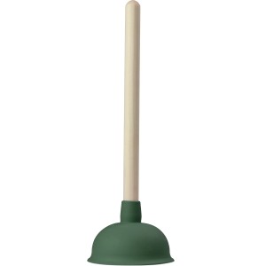 Grüner Formal Garden Ausgussreiniger (Pömpel) mit Holzgriff, Ø 140 mm.