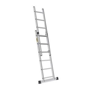 DRABEST Kleingerüst 2 x 6 Sprossen aus Aluminium, als Arbeitsgerüst oder Leiter nutzbar.