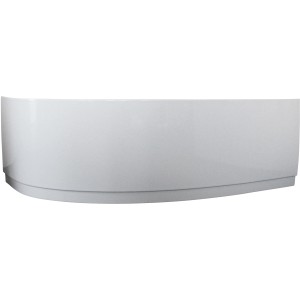 Weiße, rechte Acrylschürze für Badewanne Typ A Marina zur Badewannenverkleidung.